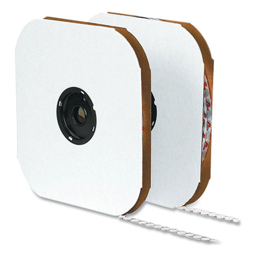 VELCRO Brand Sticky-Back Fasteners, Hook Side, 0.5" dia, White, 1,440/Pack