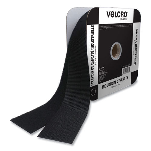 VELCRO Brand Industrial Strength Heavy-Duty Fasteners, 2" x 25 ft, Black