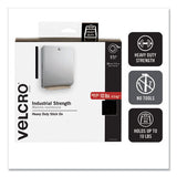 VELCRO Brand Industrial-Strength Heavy-Duty Fasteners with Dispenser Box, 2" x 15 ft, Black