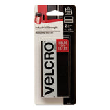 VELCRO Brand Industrial-Strength Heavy-Duty Fasteners, 2" x 4", Black, 2/Pack