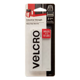 VELCRO Brand Industrial-Strength Heavy-Duty Fasteners, 2" x 4", White, 2/Pack