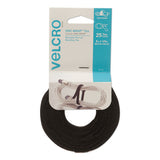 VELCRO Brand ONE-WRAP Pre-Cut Thin Ties, 0.25" x 8", Black, 25/Pack
