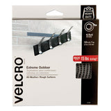 VELCRO Brand Heavy-Duty Fasteners, Extreme Outdoor Performance, 1" x 10 ft, Titanium