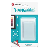 VELCRO Brand HANGables Removable Wall Fasteners, 1.75" x 3", White, 8/Pack