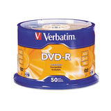 Verbatim DVD-R Recordable Disc, 4.7 GB, 16x, Spindle, Silver, 50/Pack
