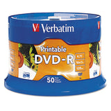 Verbatim DVD-R Recordable Disc, 4.7 GB, 16x, Spindle, White, 50/Pack