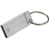 Verbatim 16GB Metal Executive USB Flash Drive - Silver - 98748