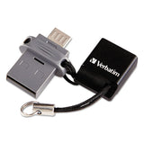 Verbatim Store 'n' Go Dual USB Flash Drive for OTG Devices, 16 GB, Black
