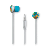 Volkano Space Series KiDS Stereo Earbuds, Animated Rocket and Flying Saucer Theme, Gray/Multicolor