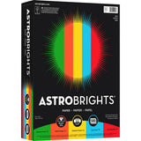 Astrobrights Inkjet, Laser Colored Paper - Gamma Green, Re-entry Red, Orbit Orange, Sunburst Yellow - 30% Recycled Content - 22226