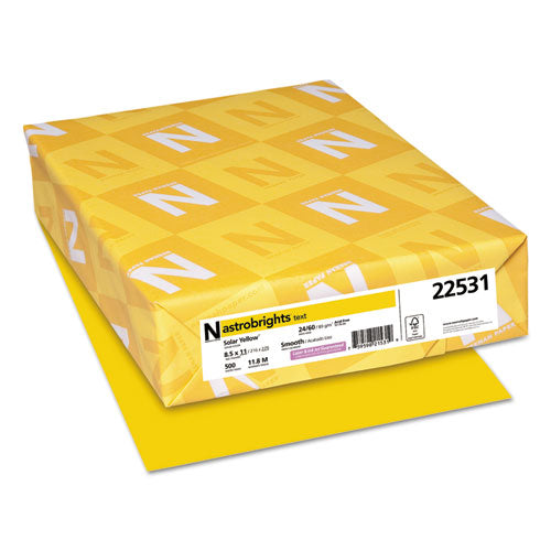 Astrobrights Inkjet, Laser Colored Paper - Solar Yellow - 22531