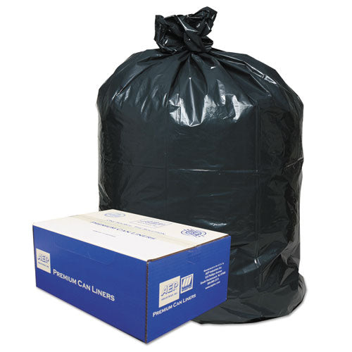 Classic Linear Low-Density Can Liners, 60 gal, 0.9 mil, 38" x 58", Black, 100/Carton