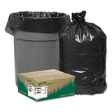 Earthsense Commercial Linear Low Density Recycled Can Liners, 33 gal, 1.25 mil, 33" x 39", Black, 100/Carton