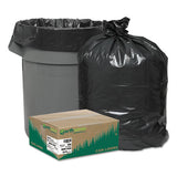 Earthsense Commercial Linear Low Density Recycled Can Liners, 56 gal, 2 mil, 43" x 47", Black, 100/Carton