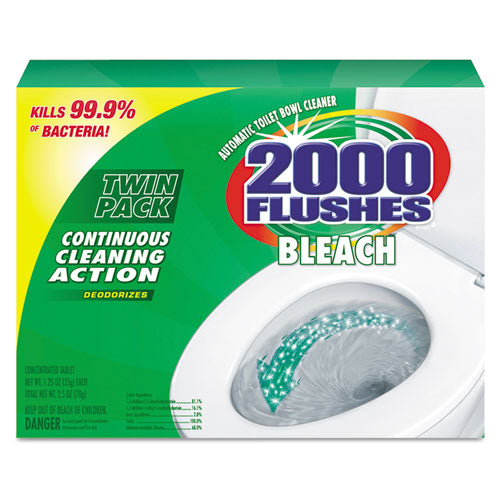 WD-40 2000 Flushes Plus Bleach, 1.25oz, Box, 2/Pack, 6 Packs/Carton