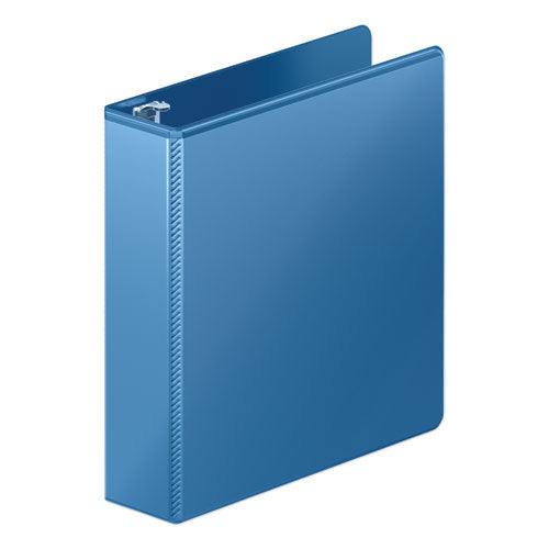 Wilson Jones Heavy-Duty Round Ring View Binder with Extra-Durable Hinge, 3 Rings, 2" Capacity, 11 x 8.5, PC Blue