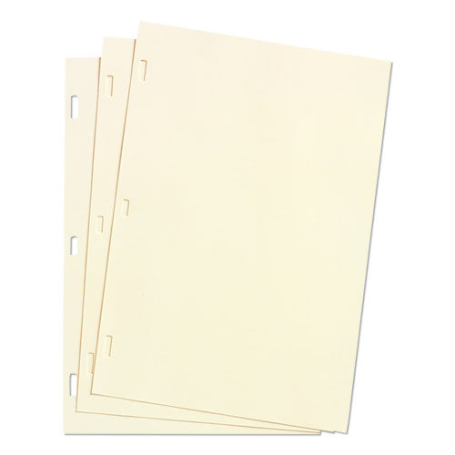 Wilson Jones Looseleaf Minute Book Ledger Sheets, 11 x 8.5, Ivory, Loose Sheet, 100/Box