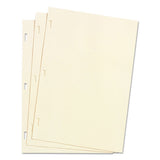 Wilson Jones Looseleaf Minute Book Ledger Sheets, 14 x 8.5, Ivory, Loose Sheet 100/Box