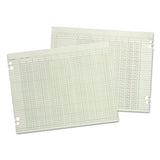 Wilson Jones Accounting Sheets, 8 Columns, 9.25 x 11.88, Green, Loose Sheet, 100/Pack
