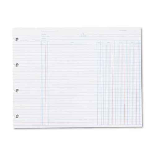 Wilson Jones Accounting, 9.25 x 11.88, White, Loose Sheet, 100/Pack