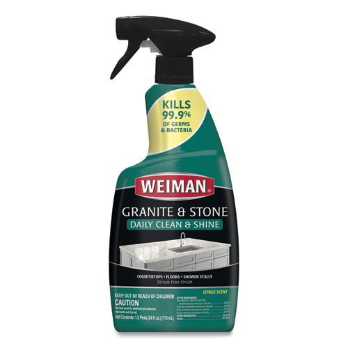 WEIMAN Granite Cleaner and Polish, Citrus Scent, 24 oz Spray Bottle