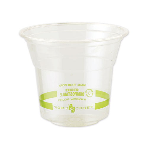 World Centric PLA Clear Cold Cups, 10 oz, Clear, 1,000/Carton