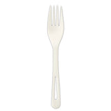 World Centric TPLA Compostable Cutlery, Fork, 6.3", White, 1,000/Carton