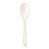 World Centric TPLA Compostable Cutlery, Spoon, 6", White, 1,000/Carton