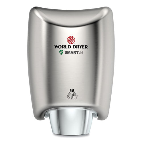 WORLD DRYER SMARTdri Hand Dryer, Brushed Stainless Steel
