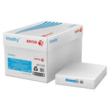 xerox Vitality 100% Recycled Multipurpose Paper, 92 Bright, 20lb, 8.5 x 11, White, 500 Sheets/Ream, 10 Reams/Carton