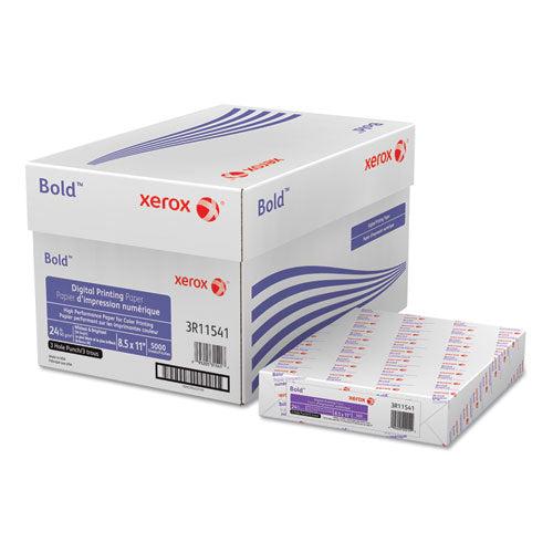 xerox Bold Digital Printing Paper, 98 Bright, 3-Hole, 24lb, 8.5 x 11, White, 500 Sheets/Ream, 10 Reams/Carton
