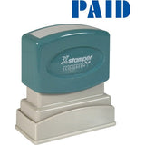 Xstamper Blue PAID Title Stamp - 1335