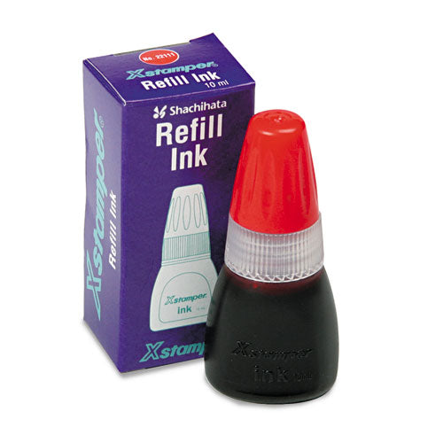 Xstamper Refill Ink for Xstamper Stamps, 10ml-Bottle, Red