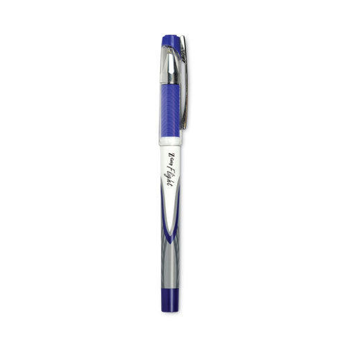 Zebra Z-Grip Flight Ballpoint Pen, Stick, Bold 1.2 mm, Blue Ink, White/Blue Fashion Accents Barrel, 12/Pack