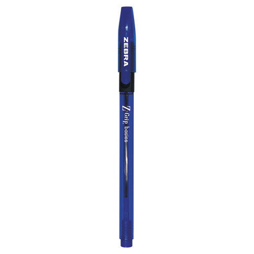 Zebra Z-Grip Basics LV Ballpoint Pen, Stick, Medium 1 mm, Blue Ink, Blue Barrel, 30/Pack
