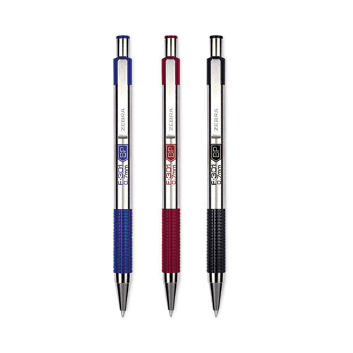 Zebra F-301 Ballpoint Pen, Retractable, Fine 0.7 mm, Assorted Ink and Barrel Colors, 4/Pack
